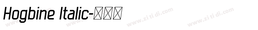Hogbine Italic字体转换